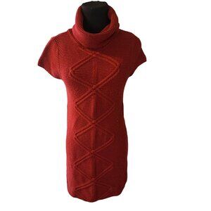 BSK by Bershka red turtleneck sweater dress size medium